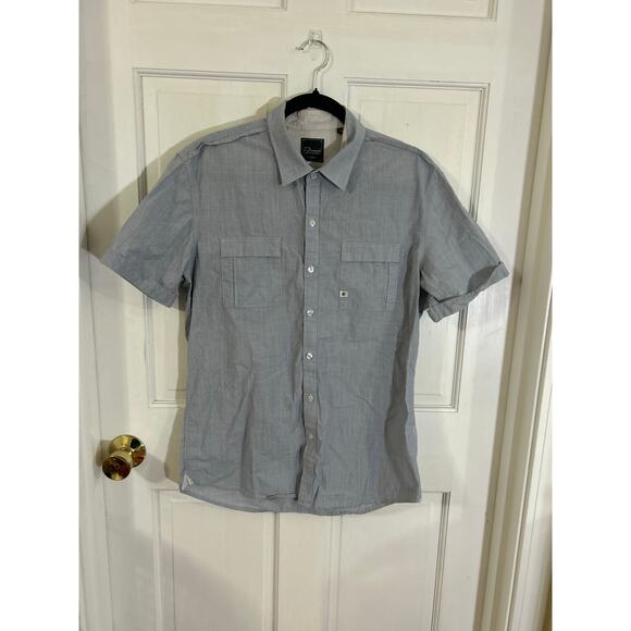 7 Diamonds Men's Gray Short Sleeve Button-Up - M - Picture 1 of 3